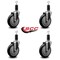 Service Caster 5'' Black Poly Wheel Swivel 1-1/4'' Expanding Stem Caster Set, 4PK SCC-EX20S514-PPUB-BLK-114-4 - alternate 3
